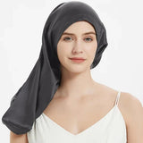 100% Mulberry Silk Bonnet for Sleeping – Long Adjustable Hair Cap