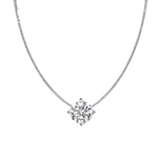 D VVS1 Moissanite Pendant Necklace – 925 Sterling Silver 18K White Gold Plated Dainty Necklace for Women - Julie bags