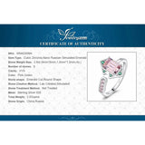 Pink Gemstone Cocktail Ring – 925 Sterling Silver Adjustable Statement Ring for Women - Julie bags