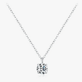 1CT Moissanite Pendant Necklace – 925 Sterling Silver Dainty Prong Setting Necklace for Women - Julie bags