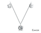 Scorpio Zodiac Charm Necklace – Rainbow Zirconia 925 Sterling Silver Birthstone Pendant for Women - Julie bags