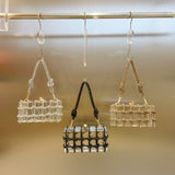 Exquisite Elegance: Designer Woven Diamonds Shoulder Bag - Julie bags