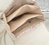 Floral Elegance Leather School Backpack - Julie bags