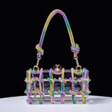 Exquisite Elegance: Designer Woven Diamonds Shoulder Bag - Julie bags