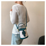 Chic Box-Shaped genuine leather Crossbody Bag - Julie bags
