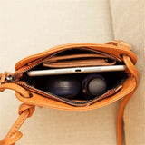 Vintage Charm: Genuine Leather Crossbody Phone Purse - Julie bags