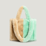 LUXURY FAUX FUR TOTE BAG - Julie bags