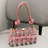 Exquisite Elegance: Designer Woven Diamonds Shoulder Bag - Julie bags