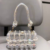 Exquisite Elegance: Designer Woven Diamonds Shoulder Bag - Julie bags