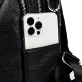 Elegance in Motion: Genuine Leather Women's Backpack - Julie bags