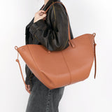 Vintage Leather Shoulder Tote with Purse - Julie bags