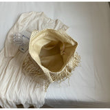 Sun-Kissed Style: Embrace the Serenity with our Striped Beach Straw Bag - Julie bags