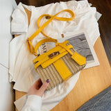 Vintage Woven Rattan Bag - Julie bags