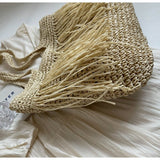 Sun-Kissed Style: Embrace the Serenity with our Striped Beach Straw Bag - Julie bags