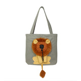 Royal Cat Carrier: Lion Head Canvas Design
