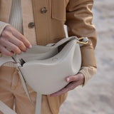 Genuine Leather Saddle Dumpling Bag - Julie bags