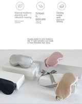 Opulent Opal: Mulberry Silk Blindfold in Milky White