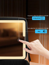 Illuminate Your Beauty: Large Capacity Cosmetic Bag with LED Mirror - Julie bags