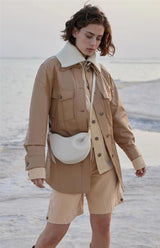 Genuine Leather Saddle Dumpling Bag - Julie bags