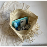 Sun-Kissed Style: Embrace the Serenity with our Striped Beach Straw Bag - Julie bags