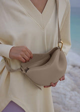 Genuine Leather Saddle Dumpling Bag - Julie bags