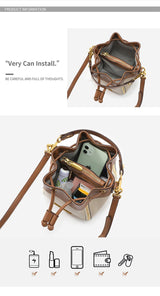 Chic Genuine Leather Designer Bucket Bag: New Fashion for Women - Julie bags