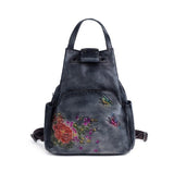 Vintage Chic: Genuine Leather Women's Backpack - Julie bags