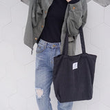 Corduroy Canvas Tote Handbag freeshipping - Julie bags