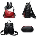 Women Backpack leather Anti Theft