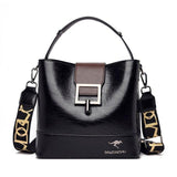 Leather Women Handbag Wide Strap - Julie bags