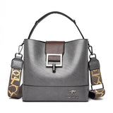 Leather Women Handbag Wide Strap - Julie bags