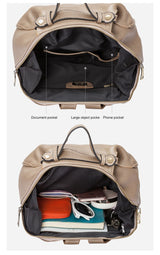 Classic Leather Backpack: Spacious Elegance - Julie bags