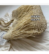 Sun-Kissed Style: Embrace the Serenity with our Striped Beach Straw Bag - Julie bags