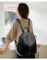 Elegance in Motion: Genuine Leather Women's Backpack - Julie bags