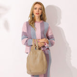 Classic Leather Backpack: Spacious Elegance - Julie bags
