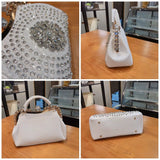 Timeless Elegance: Luxury Diamond-Embellished Women's Leather Handbag - Julie bags