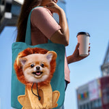 Royal Cat Carrier: Lion Head Canvas Design - Julie bags